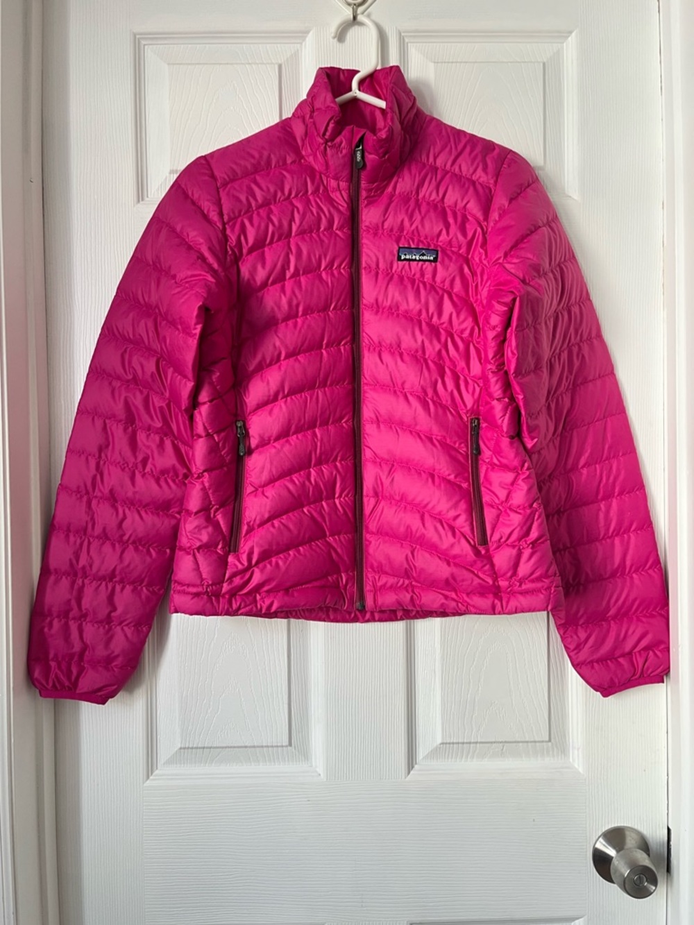Patagonia Women's Lightweight Pink Down Quilted Puffer Jacket Size XS
